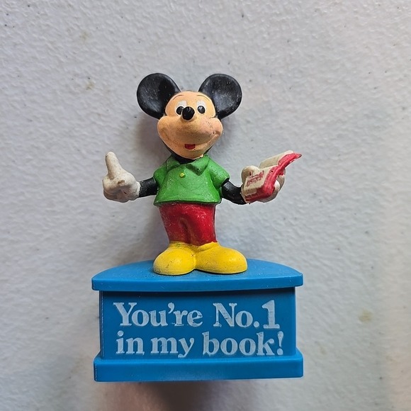 Other - You're #1 in my‎ book Mini Messengers Mickey Mouse figurine Vintage 3"